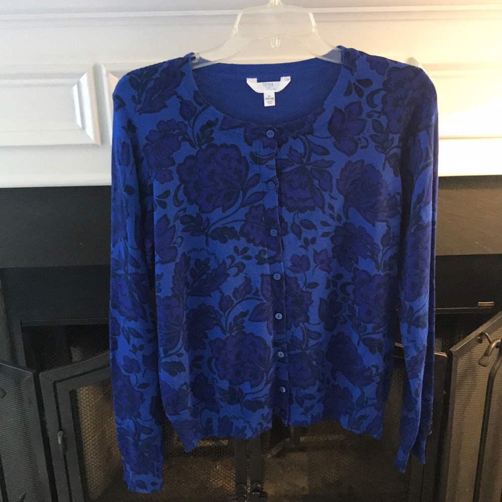 NWOT Blue and Black Cardigan Sweater